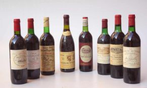 Konvolut von 8 Flaschen Rotwein, meist Bordeaux1 x Chateau de Sales, Pomerol, 1986, Füllstand ca.-