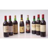 Konvolut von 8 Flaschen Rotwein, meist Bordeaux1 x Chateau de Sales, Pomerol, 1986, Füllstand ca.-