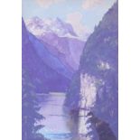 Determeyer, Carl (1897 Karlshafen/Weser - 1976 Münster): "Königssee" dat. (19)34Aquarell auf Bütten,