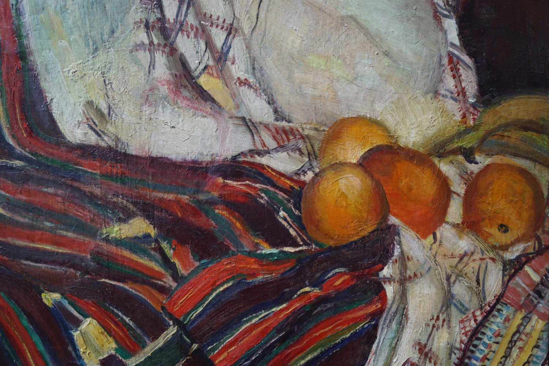 Reine Cimiere: Stillleben mit Büste und OrangenSigniert unten links "Reine Cimiere", Öl auf - Bild 3 aus 3