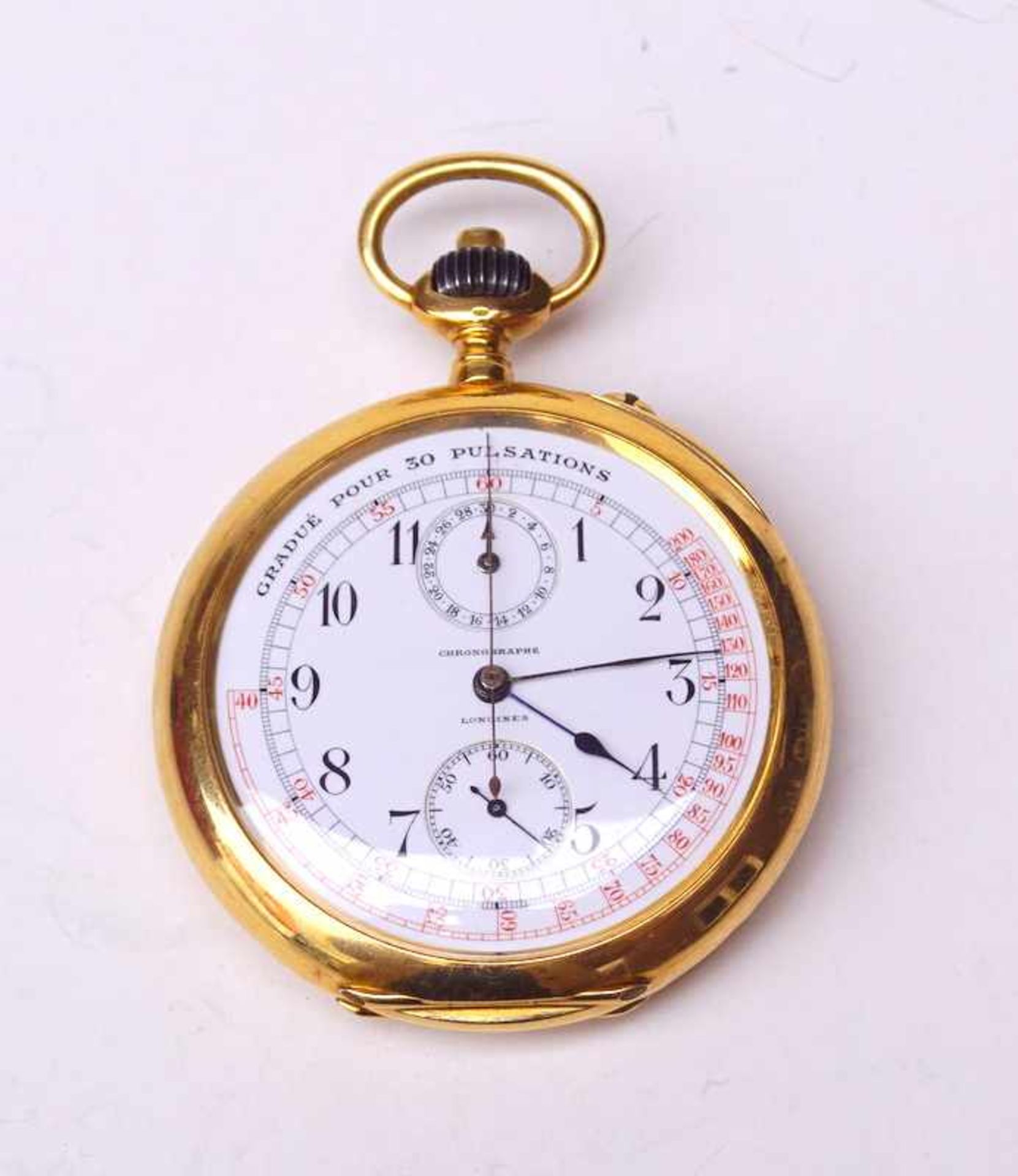 Longines Chronograph mit Komplikation Doctors Watch, 750er GoldLuxuskomplikation, Nr 2712869",
