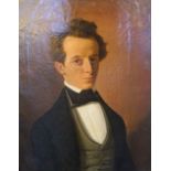 Kleinformatiges Herrenporträt, um 1830 Halbfigurenporträt eines Mannes im Dreiviertelprofil,