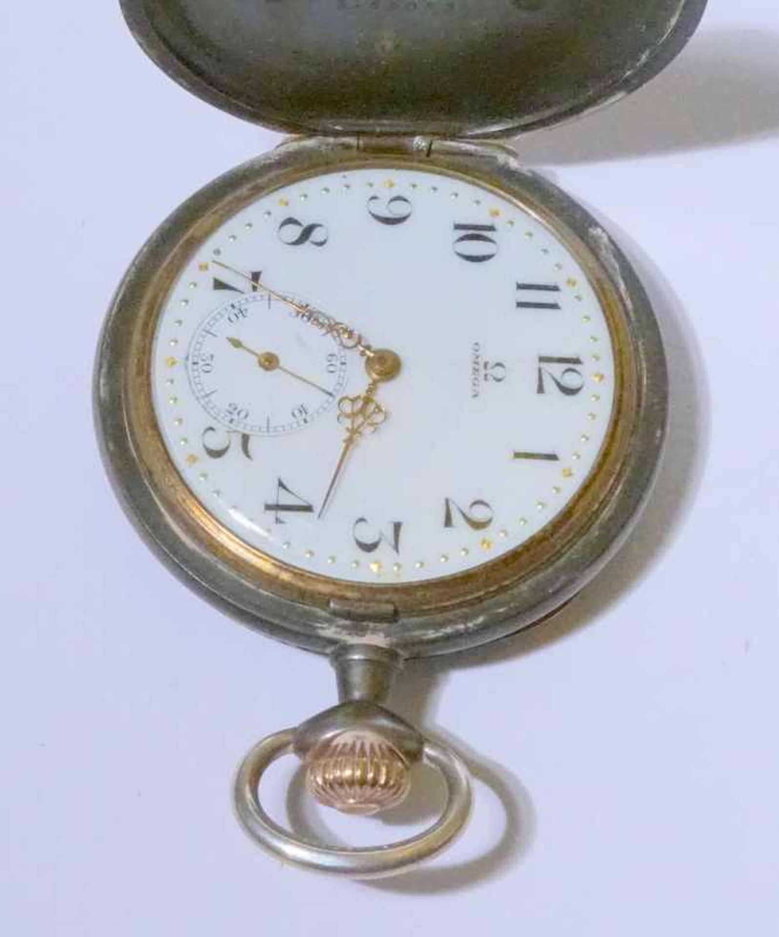 Omega, Uhrenmanufaktur (Biel/Schweiz): Herrensavonette mit aufgelegtem Monogramm aus - Image 2 of 3