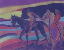 Gertrud Ogem, Berliner Malerin (* 1919, † 1985): Zwei Akte zu Pferde, dat. 1971Ogem war bekannt