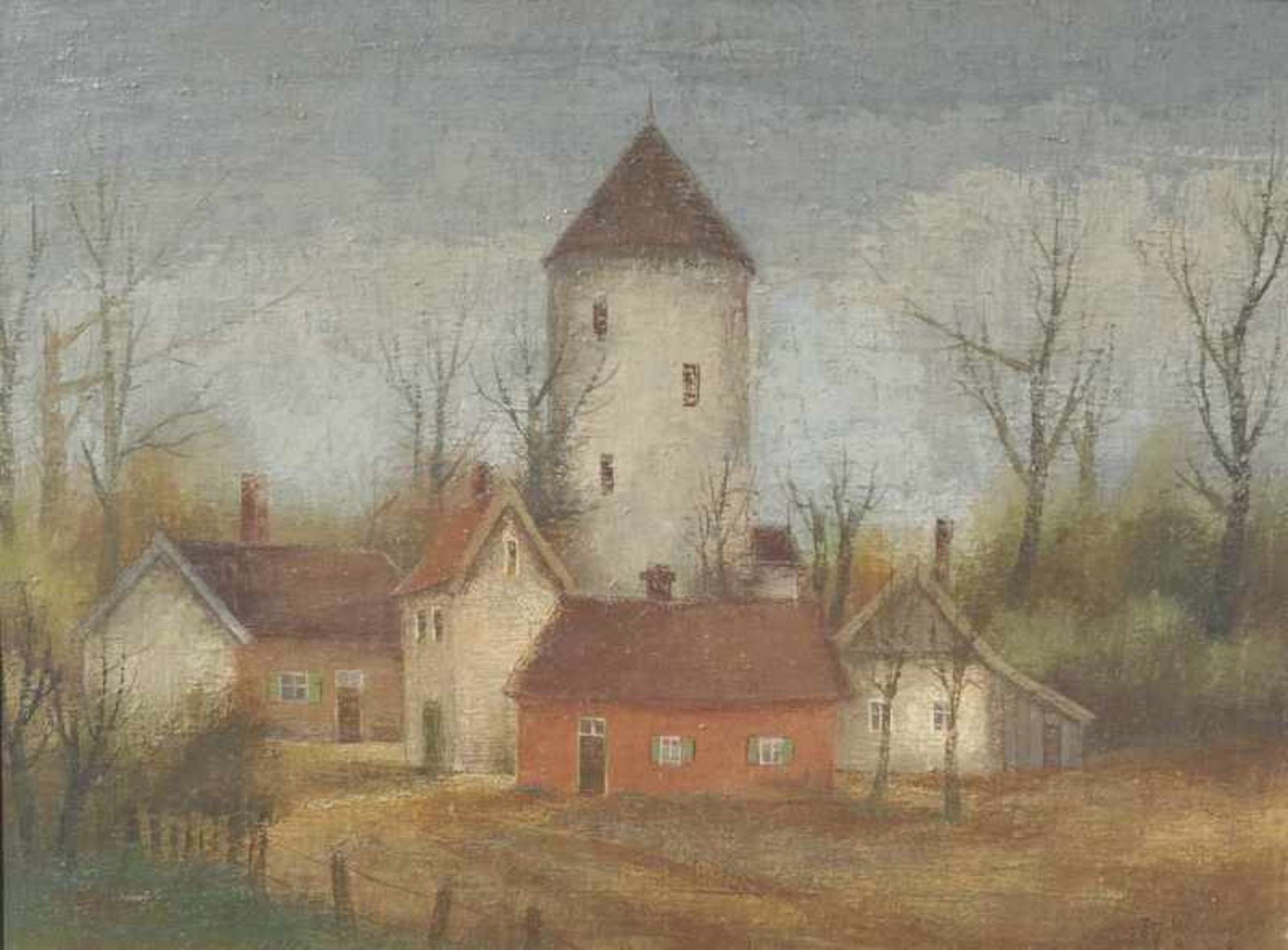 Wedewer, Josef (1896 Lüdinghausen-1979 Ebenda): "Der Wehrturm" Münster, 1943 Grundlage für diese