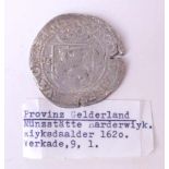 Provinz Gelderland, Riyksdaalder von 1620VS: Bekröntes Wappenschild zwischen Jahreszahl 1620,