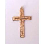 Kreuzanhänger, 18K GG5,2 x 3 cm, Gewicht: 8g.- - -20.00 % buyer's premium on the hammer price19.00 %