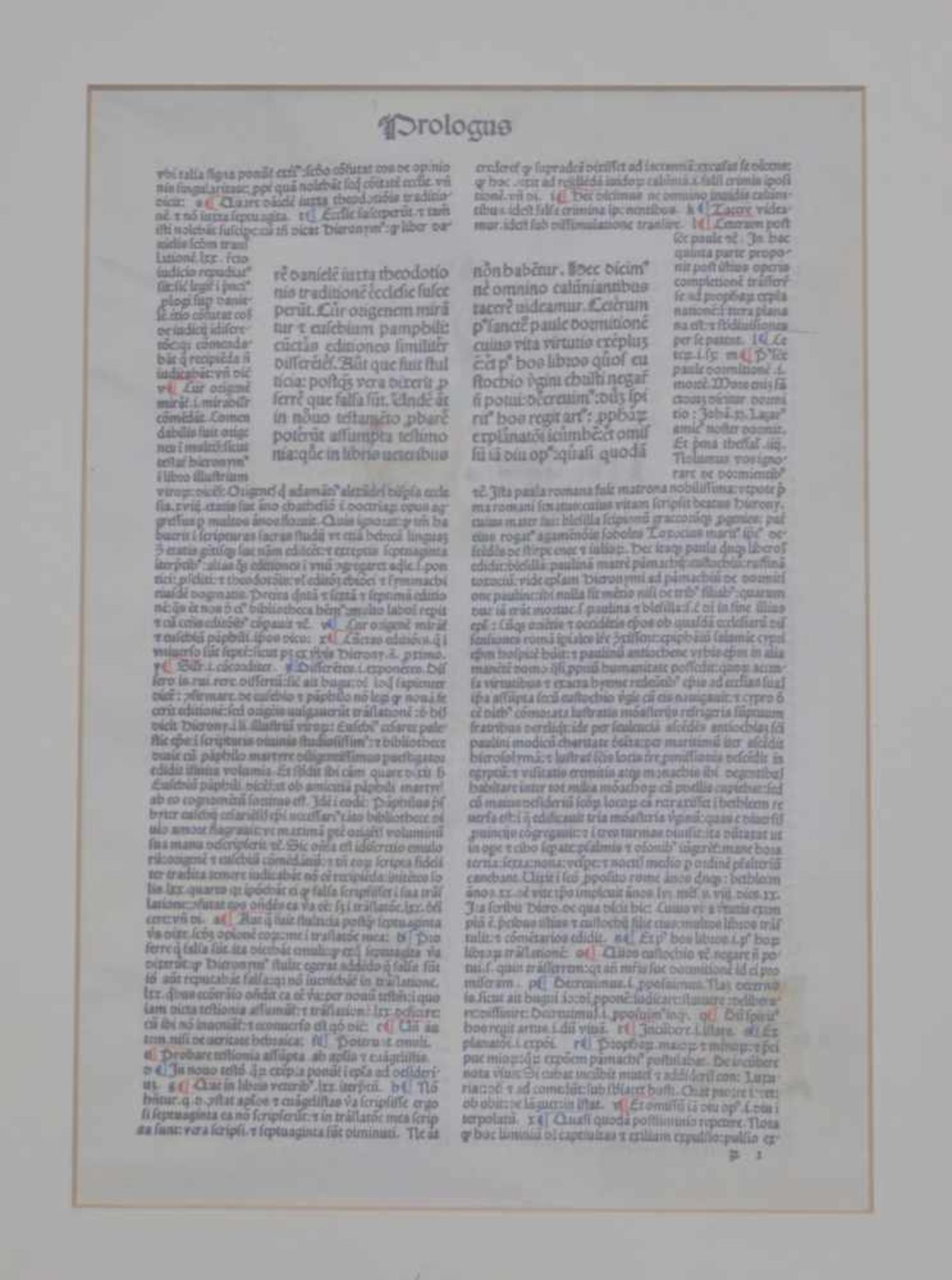 Früher reich verzierter Inkunabeldruck des 15. Jhd.Pergamentblatt/Papier mit wohl - Image 2 of 2