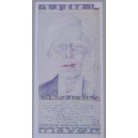 Horst Jansen (1929-1995): Andy Warhol, 1979Farboffset, Bleistiftsignatur "HJ" unten rechts, Maße (