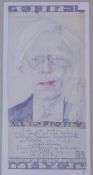 Horst Jansen (1929-1995): Andy Warhol, 1979Farboffset, Bleistiftsignatur "HJ" unten rechts, Maße (