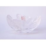 Rene Lalique, Wingen sur Moder (diamantgeritze Signatur): Ovale Schale, Frankreich, nach