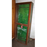 Vintage wall or counter top glazed display cabinet