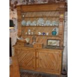 Antique Irish ?Kerry? dresser with open rack