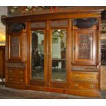 Magnificent compactum wardrobe originally from the mansion of a Yorkshire cotton baron. Imposing and