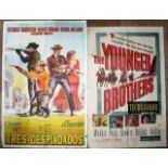 Raton Pass (1951) and 4 similar 1940s and 1950s vintage, one sheet, cowboy film posters