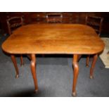 Antique Irish wake table. Unusually in solid teak due to it having been made for an officer of the