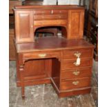 Late 19th C lady's writing desk - (or compact gentlemen's) - having 9 drawers and 3 cupboards,