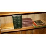 Chemistry and Practice of Finishing in 2 volumes plus other woodworking books in pine bookcase