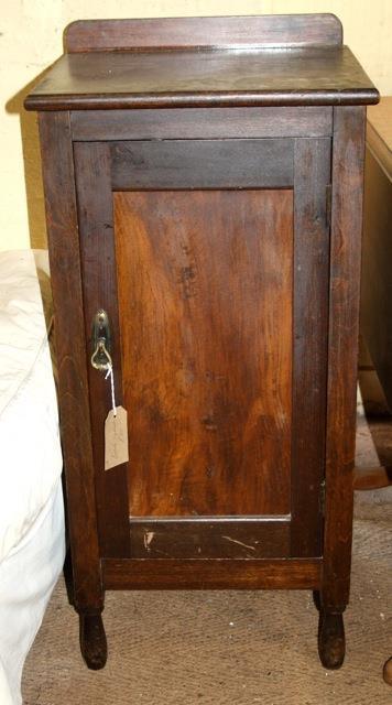 1920s bedside cabinet with brass door catch