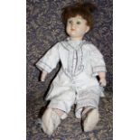 C1920s Canadian doll by D.T.M.C in period ethic clothing plus 1 other vintage doll