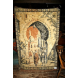 Edwardian Arabian themed throw or wall hanging