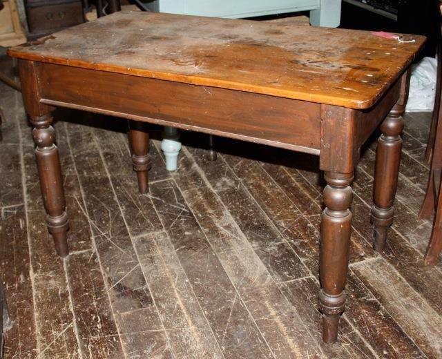 Small old pine kitchen table