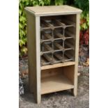 Pine wine rack with accommodation for a dozen of the best