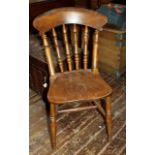 Victorian kitchen chair in beech and elm.