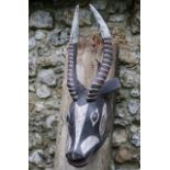 African antelope head mask - from the Bobo people of Southern Burkina Faso. This well carved mask is