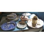Quantity of blue and white and other china - a lot
