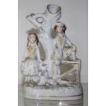 Couple with Dog c1855 Staffordshire fairing