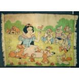 'Snow White and the Seven Dwarves' a genuine vintage (60 plus year old) Walt Disney rug