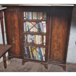 1920s part astragal glazed display cabinet on splayed bracket feet