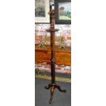 Classical torchiere standard lamp on cabriole tripod base with paw feet