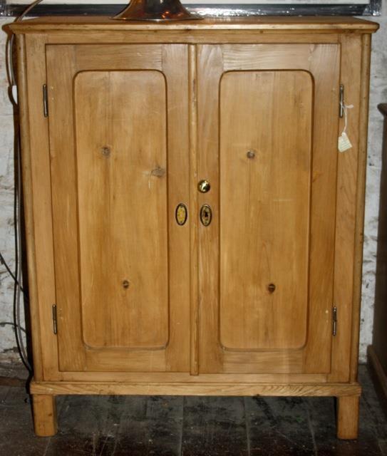 2 door stripped pine continental cupboard