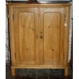 2 door stripped pine continental cupboard