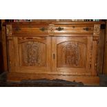 Art and Craft pitch pine sideboard buffet