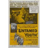 "Untamed Youth" original US one sheet film poster for the 1957 cult teenage rebellion classic