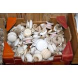 Box of Victorian white porcelain chest and other knobs