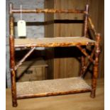 Small Victorian bamboo shelf stand