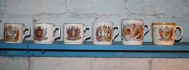 Six 1930s and earlier antique coronation mugs