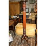 Early Victorian mahogany torchiere raised on four cabriole leg