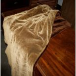 1930s faux fur car rug, with zip pocket