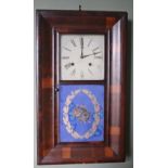 American weight driven striking wall clock (picture clock) by Waterbury c1870s