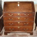 Georgian oak fall front bureau