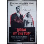 Room at the Top, Lawrence Harvey, Simone Signoret original 1959 one sheet film poster