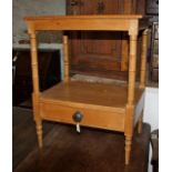 Small side table with drawer under and faux bamboo turnings