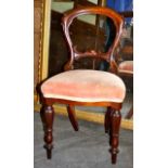 Single balloon back mahogany salon chair