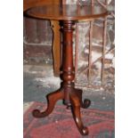 Victorian mahogany wine table on tripod base