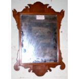 Georgian fretwork wall mirror with original plate